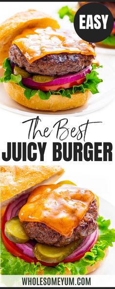 Best Burger Recipe Best Juicy Burger Recipe, Juicy Hamburger Recipe, Grilled Hamburger Recipes, Best Grilled Burgers, Burger Recipes Seasoning, Juicy Burger Recipe, Homemade Burger Recipe, Grilled Burger Recipes