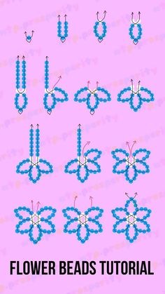 the instructions for how to make flower beads in adobe and photoshopped with text