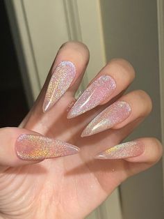 Rainbow Cat Eye Holographic Magnetic Cotton Candy Acrylic & - Etsy Jelly Holographic Nails, Pointy Round Acrylic Nails, Summer Cat Eye Nails 2023, Cat Eye Holographic Nails, Stiletto Cat Eye Nails, Long Cat Eye Nails, Holographic Cat Eye Nails, Cat Eye Stiletto Nails, Almond Cat Eye Nails