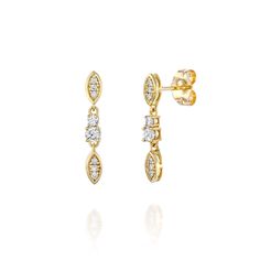 "These minimalist solid 14K gold drop diamond earrings are the perfect dainty diamond wedding bridal earrings. Our 14K gold Marquise dangle earrings feature a stunning design set with sparkling diamonds. The elegant marquise shapes add a touch of sophistication to these dainty and elegant earrings. Materials & Measurements: ✤ 14K yellow/rose/white gold. Please select your favorite color from the drop-down menu, when ordering. ✤ 0.2 CT in pair ✤ Lab-grown diamonds, Color: D-F, Clarity: VS ✤ Earri Yellow Gold Linear Earrings With Brilliant Cut For Wedding, Wedding Linear Earrings In Yellow Gold With Brilliant Cut, Dainty Single Diamond Drop Earrings, Delicate Yellow Gold Drop Diamond Earrings, Wedding Single Diamond Drop Earrings, Timeless Diamond Drop Earrings With Single Diamond, Elegant Marquise Single Diamond Earrings, Timeless Single Diamond Drop Earrings, Dainty Yellow Gold Drop Diamond Earrings