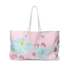 Floral Frenzy: the Oversized Polyester Weekender Bag - Bags