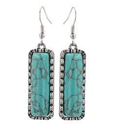 Montana Silversmith's Attitude Jewelry Western Tablet Attitude Earrings AER5209-Painted Cowgirl Western Store Montana Silversmith Jewelry, Beaded Chandelier Earrings, Colored Earrings, Western Accessories, Western Earrings, Western Jewelry, Feather Earrings, Earrings Collection, Scalloped Edge