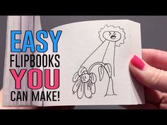 someone is holding up an easy book with the title easy flipbooks you can make