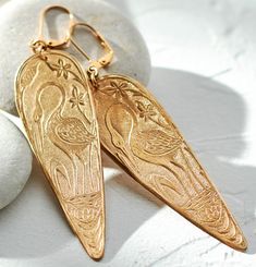 Crane Earrings– We Dream in Colour Crane Earrings, Hammered Brass, Embossed Design, Funky Jewelry, Jewelry Lookbook, Soft Surroundings, Brass Earrings, Jewelry Inspo, Dream Jewelry