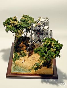 a model of a sci - fi city with trees