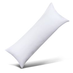 a white pillow on a white background with the shadow of it's back end