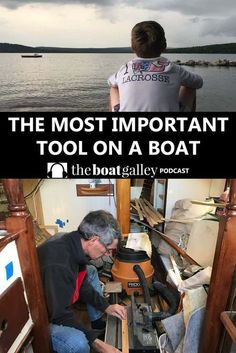 two men working on a boat with the caption, the most important tool on a boat