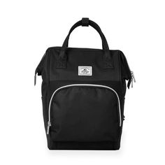 Is there anyone who has not had a backpack like this at one point or another in their life. The enduring design holds up as well in the past as it does today. All the features necessary for school, carrying a simple change of clothes, or a jacket for a day trip. Size: Standard.  Color: Black.  Gender: female.  Age Group: adult. Black Softback Backpack For Students, Black School Bag With Zipper Pocket, Black Standard Backpack For Students, Black Laptop Bag For Everyday And Back To School, Black Softback Bag For Outdoor Activities, Functional Black Laptop Bag For School, Large Capacity Black Laptop Bag For Students, Functional Black Diaper Bag With Zipper Closure, Black Standard Backpack Laptop Bag For Daily Use