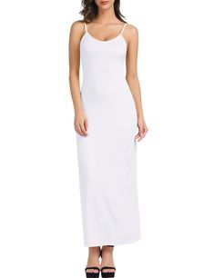 PRICES MAY VARY. Comfortable Modal Fabric: 95%Rayon, 5%Spandex. The full slip is soft, skin-friendly, antistatic, stretchy, breathable. Available in two lengths: MID-CALF LENGTH OR FULL LENGTH Adjustable Straps: Hug your body perfect, ideal for effortless layering Nightgown or Slip Dress: Can be worn as a slips undergarment or sexy women nightgown, friendly match with your cocktail dress, formal dress etc Perfect slip for women under dress, layering piece for casual, beach party, wedding, club, night out. Before order please read our size chart carefully. Hand wash/gentle bagging machine wash. Message us what color you want! Beach Party Wedding, Slip Maxi Dress, Causal Dresses, Long Slip, Tweed Pencil Skirt, Camisole Dress, Women's Nightgowns, Nightgowns For Women, Under Dress