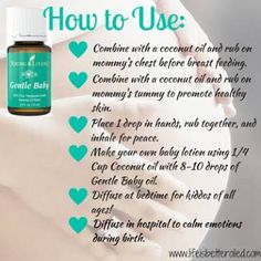 Gentle Baby Essential Oil, Essential Oils For Pregnancy, Essential Oils For Babies, Essential Oils For Kids, Young Living Essential Oils Recipes, Essential Oil Remedy, Yl Oils, Oil Remedies, Gentle Baby