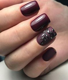 Burgundy Matte Nails, Short Gel Nails, Burgundy Nails, Dipped Nails, Orange Nails