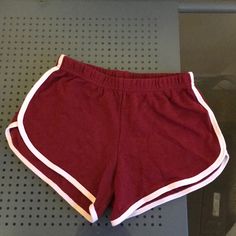 Nwot Cute Burgundy Shorts! Summer Cotton Bottoms In Burgundy, Summer Cotton Burgundy Bottoms, Summer Burgundy Cotton Bottoms, Burgundy Cotton Bottoms For Summer, Red High-waisted Athletic Shorts, Casual Burgundy Shorts For Summer, Burgundy Shorts For Summer, Casual Burgundy Bottoms Short Length, Casual Burgundy Shorts