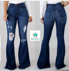 Bellbottom Pants, Food Clay, Clay Kawaii, Denim Jeans Ripped, Latest Jeans, Black Jeans Women, Playset Outdoor, Western Style Outfits