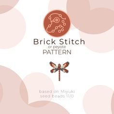 the brick stitch pattern is displayed on a white background