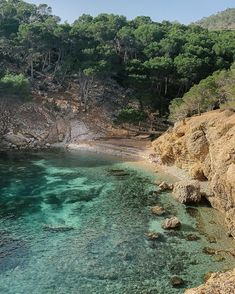 the water is crystal clear and blue