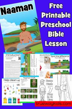 the free printable bible lesson for kids