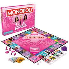 the monopoly barbie board game is shown