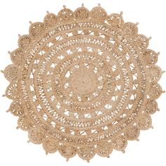 a round doily on a white background