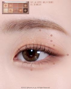 K Beauty Eye Makeup, Simple Korean Eye Makeup, Korean Eye Makeup Natural, Eye Makeup Korean, Mekap Mata, Cute Eye Makeup