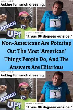 an ad with the caption that reads, no - americans are pointing out the most american things people do and the answers are hilarious