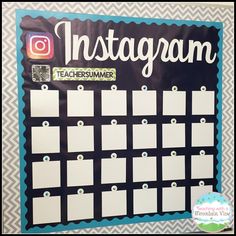 a bulletin board with the words instagram on it