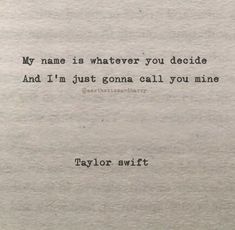 an old typewriter with the words taylor swift written in black on top of it