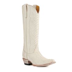 Cavender's Women's White Python Snip Toe Exotic Western Boot | Cavender's Tall White Cowgirl Boots, Cowgirl Boots Square Toe, White Python, White Cowgirl Boots, Boots Low Heel, Alligator Boots, Buckaroo Boots, Cowboy Boots Square Toe, Ostrich Boots