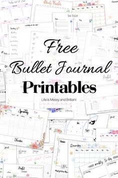 From weekly spreads to bullet journal trackers! My collections of FREE bullet journal printables offers a wide variety of PDF templates for every occasion. Save time creating spreads, check out these bullet journal printables. Journal Printables Templates, Free Bullet Journal Printables, Bullet Journal Layout Templates, Get Your Life Organized, Journal Printables Free, Daily Bullet Journal, Simple Daily Planner, Daily Planner Printables Free, Weekly Planner Free Printable