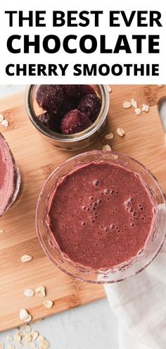 the best ever chocolate cherry smoothie