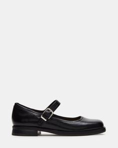 DELANCY Black Leather Mary Jane | Women's Flats Steve Madden Mary Janes, Steve Madden Flats, Flats For Women, Steve Madden Store, Shoes Steve Madden, Black Dress Shoes, Leather Socks, Mary Jane Heels, Mary Jane Flats