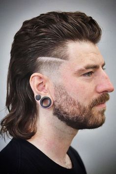 Haircut Lines, Perm Mullet, Men's Mullet, Mens Straight Hair, Mullet Men, Loose Perm, Haircuts Mullet