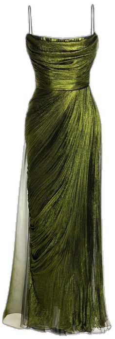 Draped Silk Dress, Maria Lucia Hohan, Pleated Drapes, Metallic Look, Amelia Dress, Beaded Bodice, Pleated Fabric, Green Silk, Elegant Outfit