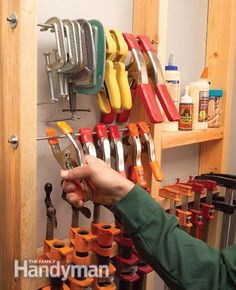 a man is working with many different tools