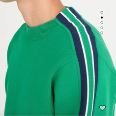 Size: Medium Color: Picnic Green Navy Stripe Product Details Our Designers Revisited Classic Ski-Sweater Styles Of The '70s And '80s, Which Were Revived And Popular With Skateboarders In The Ensuing Years. Knit In A Soft-But-Sturdy Milano Stitch, This Is Unique Piece Might Look Aprs-Ski But Can Take You Anywhere 100% Cotton Machine Wash Import Select Stores Item B1996 Green Knitted Crew Neck Outerwear, Sporty Crew Neck Winter Sweater, Preppy Knit Sweater For Winter, Sporty Long Sleeve Sweater, Preppy Winter Sweater With Ribbed Collar, Green Knit Casual Sweatshirt, Sporty Knit Long Sleeve Outerwear, Casual Blue Sweater With Ribbed Collar, Sporty Knit Outerwear With Long Sleeves