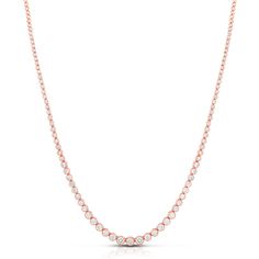 Metal: Available in 14k Yellow Gold, 14k White Gold, 14k Rose Gold Natural Diamonds: Color: G/H Clarity: SI Total Carat Weight: 2.37 Closure: Push Clasp With Safety Latch For a personalized Tennis Necklace, reach out to us AB@alexandrabeth.com Tennis Necklace, Bezel Diamond, Rose Gold Necklace, G H, Natural Diamonds, Tennis, Gold Necklace, Diamonds, White Gold