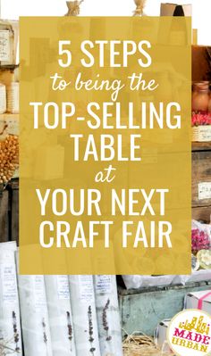 the top selling table at your next craft fair