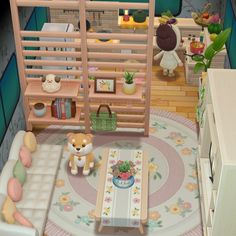 a doll house with furniture and accessories in it