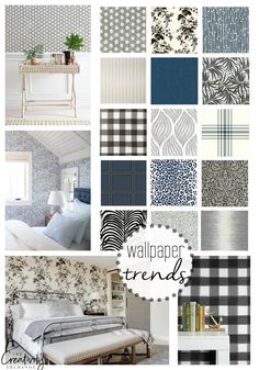 a collage of different wallpapers in shades of blue and grey