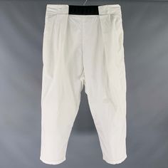 Kapital "Easy Beach Go" Casual Pants In A White Cotton Woven Fabric Featuring A Drop-Crotch Style, And Elastic Waistband With Adjustable Panels. Made In Japan.Good Pre-Owned Condition. Moderate Signs Of Wear, Including Repair On Left Leg. Please Check Photos, As Is. Marked: Jp 1 Measurements: Waist: 28 - 33 Inches Rise: 13 Inches Inseam: 20 Inches Leg Opening: 15 Inches Sui Generis Reference: 130989 Category: Casual Pants More Details Brand: Kapital Size: S Gender: Male Color: White Pattern: Sol Resale Store, White Patterns, Cotton Weaving, Gq, White Cotton, Made In Japan, Woven Fabric, Casual Pants, Mens Pants