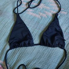 Size Medium, Black Sol Searcher Multi Way Bikini Top. Nwot. It Was Too Small For Me And I Was Never Able To Wear It. Minimal Coverage. Pads Were Removed! Will Not Come With Them. Black Stretch Halter Top For Festivals, Black Triangle Halter Top For Festival, Black Stretch Triangle Halter Top, Black Halter Top For Spring Beachwear, Black Halter Top For Beach In Spring, Black Halter Top For Beachwear Night Out, Chic Black Halter Top For Beach Season, Black Triangle Top Halter For Summer, Trendy Black Triangle Top