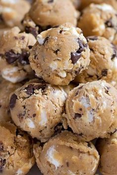 chocolate chip cookie doughnuts piled on top of each other