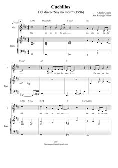 sheet music with the words crubillos written on it