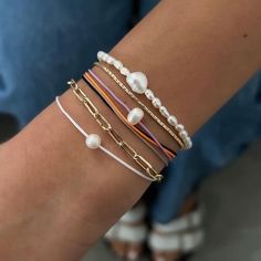 Silk & Pearl bracelets - MUST HAVE Summer Paradise, Pearl Bracelets, Handcrafted Bracelets, Model Photography, Pearl Bracelet, Delicate Bracelet, Fashion Statement