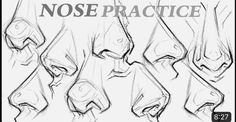 an image of nose practice sketches