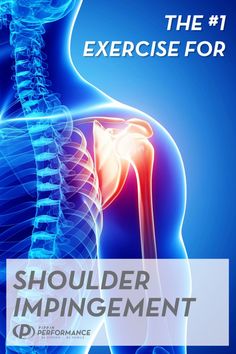 the shoulder is shown with an x - ray behind it and text that reads, the 1 exercise for shoulder impingement