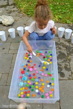 Outside Games For Toddlers, Easy Math Activities, Easy Math, Water Tray, Motor Skills Activities, Counting Activities, Simple Math, Skills Activities, Toddler Learning Activities