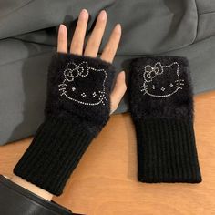 Keep your hands toasty while showcasing your love for Hello Kitty with the Soft Hello Kitty Knit Winter Gloves! Made with ultra-soft knit fabric and featuring charming Hello Kitty details, these gloves are perfect for adding a touch of cuteness to your winter wardrobe. Whether you’re out in the snow or sipping hot cocoa, these gloves make staying warm so much sweeter. (≧◡≦)💕 Knitting Gloves, Half Finger Gloves, Gloves Women, Gloves For Women, Hello Kitty Accessories, Finger Gloves, Fingerless Mittens, Winter Gloves