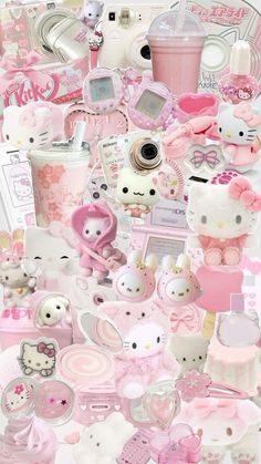 Cute wallpaper Sanrio Hello Kitty Wallpapers, Cute Hello Kitty Wallpaper Pink, Coquette Hello Kitty Wallpaper, Cute Hello Kitty Wallpaper Iphone, Hello Kitty Collage Wallpaper, Clutter Wallpaper, Pink Wallpaper Tablet, Sanrio Wallpaper Aesthetic, Hello Kitty Pink Wallpaper