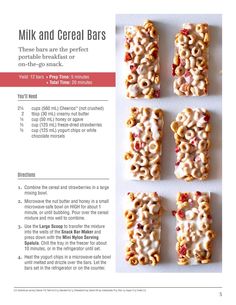 Wic Cereal Recipes, Wic Snack Ideas, Wic Meals Recipes, Milk Cereal Bars, Wic Food Recipes, Wic Recipes Ideas, Milk And Cereal Bars, Wic Meals, Milk And Cereal