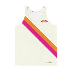 Our Dunkin' Donuts Racing singlet pays homage to one of the all-time greats in post-workout rewards. 95% polyester, 5% elastane Relaxed Fit -- sizing down is recommended if a more 'aerodynamic' fit is desired Approximate Measurements: X-Small 18.25" pit to pit 28" top to bottom Small 19.25" 28.5" Medium 20.5" 29" Large 22" 29.5" X-Large 23.75" 30" 2X-Large 25.25" 30.5" Note: For environment- and human-friendly reasons, this product is only made when you order it and ships separate from other ite Running Singlet, Running Tanks, Race Day, Post Workout, Donuts, Athletic Tank Tops, Relaxed Fit, Running